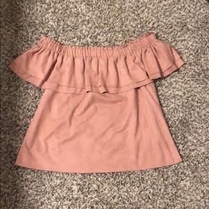 Mauve/Pink Off-the-shoulder top